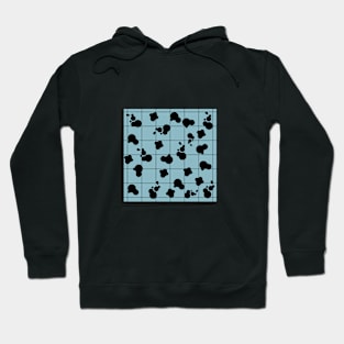 Cow spot pattern grid Hoodie